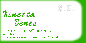 ninetta denes business card